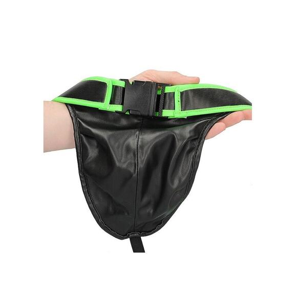 🦋B2G1🦋OUCH! Glow in the Dark NEON GREEN Bonded Leather Buckle JOCK STRAP | L/XL - Picture 4 of 7